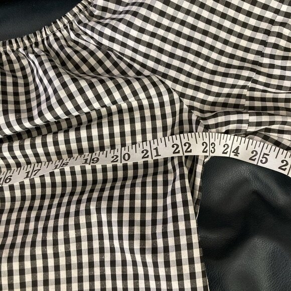 Song Of Style Gingham Top Black White Check Puff Sleeves Boho Cottagecore XL - Picture 9 of 10